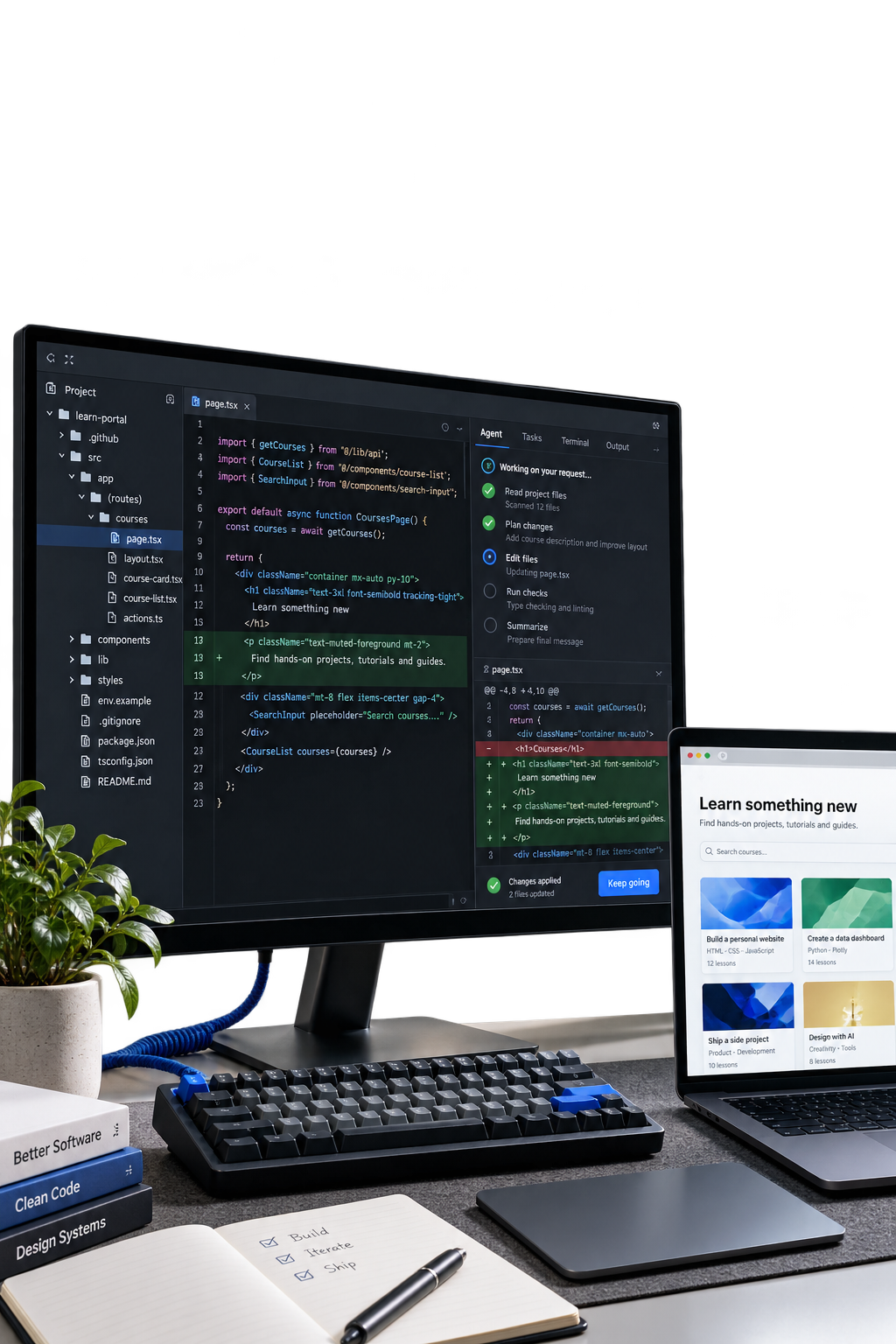 Composición de una aplicación en edición para Codex